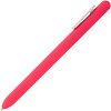 Ручка шариковая Slider Soft Touch, розовая с белым с нанесением логотипа