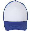 Бейсболка BUBBLE, синяя с белым с нанесением логотипа