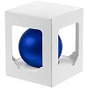 Елочный шар Gala Matt в коробке, 6 см, синий с нанесением логотипа