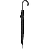 Зонт-трость Fiber Flex, черный с нанесением логотипа