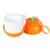 Дождевик в футляре «Фрукт», оранжевый мандарин с нанесением логотипа