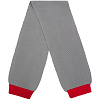 Шарф Snappy, светло-серый с красным с нанесением логотипа