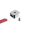 Элемент брелка-конструктора «Хлястик с кольцом и зажимом», красный с нанесением логотипа
