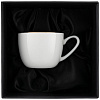 Кофейная пара Mansion Select, белая с золотистой отводкой с нанесением логотипа
