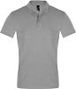 Рубашка поло мужская Perfect Men 180 серый меланж с нанесением логотипа