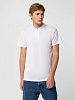 Рубашка поло мужская SUMMER 170, белая с нанесением логотипа