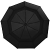 Складной зонт Dome Double с двойным куполом, черный с нанесением логотипа