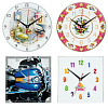 Часы стеклянные на заказ Time Wheel с нанесением логотипа