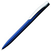 Ручка шариковая Pin Silver, синий металлик с нанесением логотипа