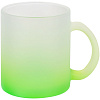 Кружка Grade Fade для сублимационной печати, матовая, зеленая с нанесением логотипа