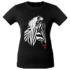 Футболка женская «Арт-рокстар. Kiss Me», черная с нанесением логотипа