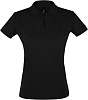 Рубашка поло женская PERFECT WOMEN 180 черная с нанесением логотипа