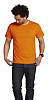 Футболка мужская с контрастной отделкой MADISON 170, оранжевый/белый с нанесением логотипа