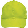 Бейсболка METEOR, неоново-зеленая с нанесением логотипа