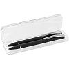 Набор Pin Soft Touch: ручка и карандаш, черный с нанесением логотипа