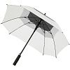 Квадратный зонт-трость Octagon, черный с белым с нанесением логотипа