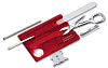 Набор инструментов SwissCard Nailcare, красный с нанесением логотипа