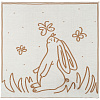 Детский плед Tender. Rabbit, песочный с белым с нанесением логотипа