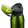 Спортивная бутылка для воды Korver, зеленая с нанесением логотипа