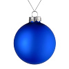 Елочный шар Finery Matt, 10 см, матовый синий с нанесением логотипа