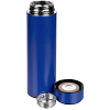 Смарт-бутылка с заменяемой батарейкой Long Therm, синяя с нанесением логотипа