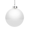 Елочный шар Finery Gloss, 10 см, глянцевый белый с нанесением логотипа