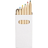 Набор цветных карандашей Pencilvania Mini, белый с нанесением логотипа