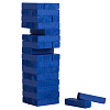 Игра «Деревянная башня мини», синяя с нанесением логотипа