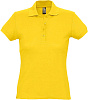 Рубашка поло женская PASSION 170, желтая с нанесением логотипа
