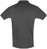 Рубашка поло мужская Perfect Men 180 темно-серая с нанесением логотипа