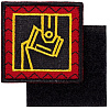 Шеврон на липучке «Жидкий металл» с нанесением логотипа