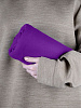 Флисовый плед Warm&Peace, фиолетовый с нанесением логотипа
