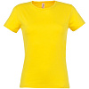 Футболка женская MISS 150, желтая с нанесением логотипа