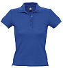 Рубашка поло женская PEOPLE 210, ярко-синяя (royal) с нанесением логотипа