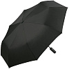 Зонт складной Profile, черный с нанесением логотипа