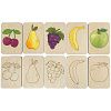 Карточки-раскраски Wood Games, фрукты с нанесением логотипа