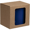 Коробка с окном для кружки Window, ver.2, крафт с нанесением логотипа