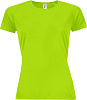 Футболка женская Sporty Women 140, зеленый неон с нанесением логотипа