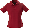 Рубашка поло стретч женская ALBATROSS, красная с нанесением логотипа