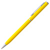 Ручка шариковая Hotel Chrome, ver.2, матовая желтая с нанесением логотипа