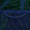 Полотенце In Leaf, большое, синее с зеленым с нанесением логотипа