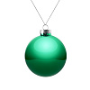 Елочный шар Finery Gloss, 8 см, глянцевый зеленый с нанесением логотипа