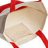 Холщовая сумка Shopaholic, красная с нанесением логотипа