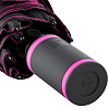 Зонт складной AOC Mini с цветными спицами, розовый с нанесением логотипа