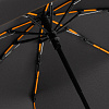 Зонт складной AOC Mini с цветными спицами, оранжевый с нанесением логотипа