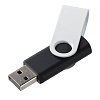 Набор Twist White, белый с черным, 16 Гб с нанесением логотипа