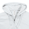 Толстовка женская Hooded Full Zip белая с нанесением логотипа