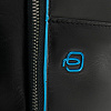 Сумка с отделением для ноутбука Piquadro Blue Square, черная с нанесением логотипа