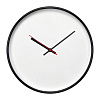 Часы настенные ChronoTop, черные с нанесением логотипа