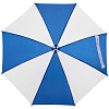 Зонт-трость Milkshake, белый с синим с нанесением логотипа